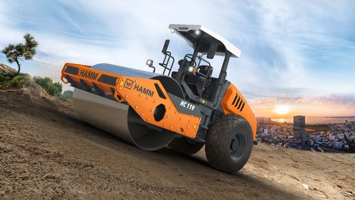 Lu rung Hamm HC119 chính hãng thi công nền đường