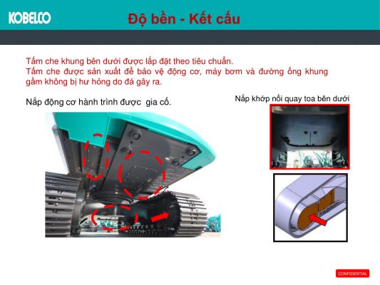 Tấm che bảo vệ khung gầm máy xúc Kobelco SK-10