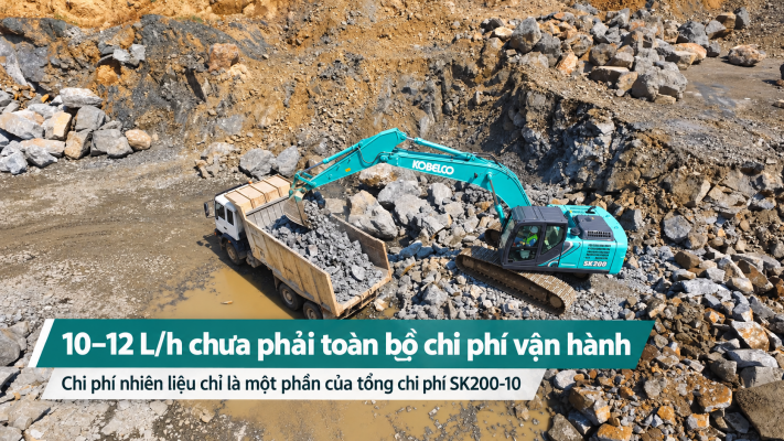 Chi phí nhiên liệu máy xúc Kobelco SK200-10